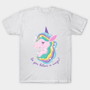 Do you Believe in Magic Unicorn T-shirt Mug Coffee Hoodie Apparel Sticker Gift T-Shirt